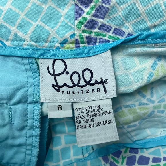 Lilly Pulitzer Blue and Green Ankle Pants - Picture 5 of 5